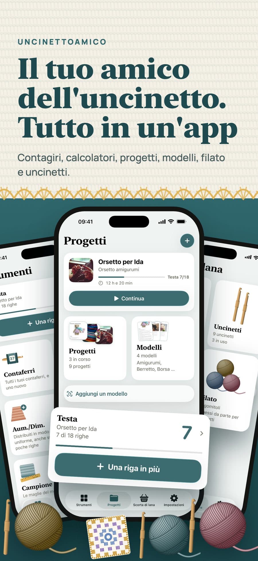 UncinettoAmico: Il tuo amico dell'uncinetto. Tutto in un'app