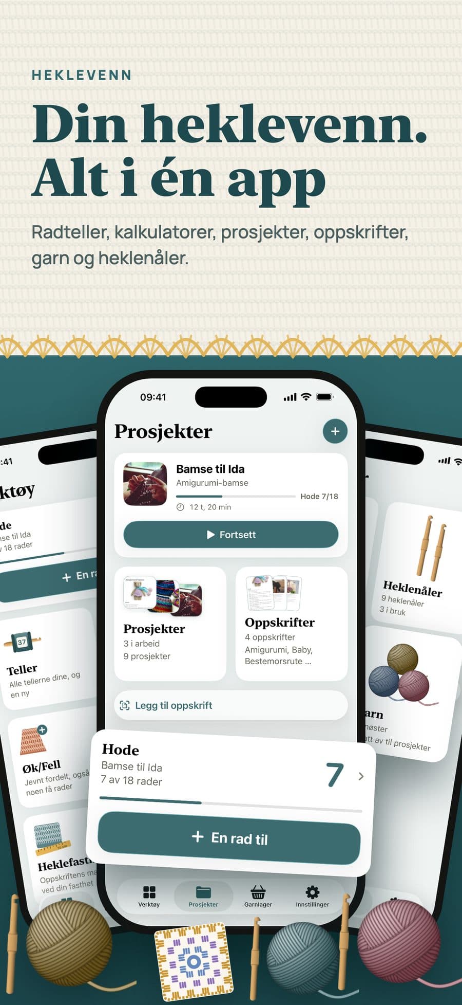 HekleVenn: Din heklevenn. Alt i én app