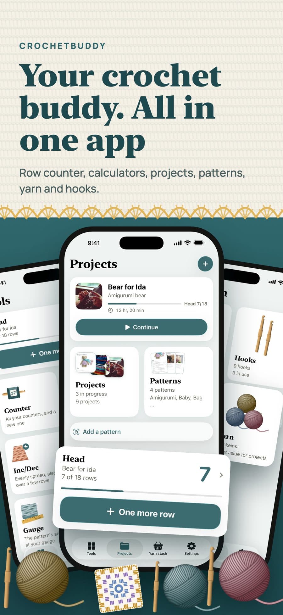 CrochetBuddy: Your crochet buddy. All in one app